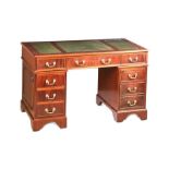 MAHOGANY PEDESTAL DESK