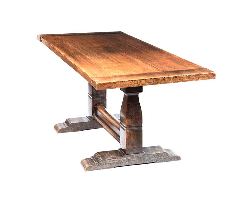 ANTIQUE OAK REFECTORY TABLE - Image 6 of 6