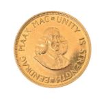 SOUTH AFRICAN TWO RAND GOLD COIN 1961