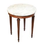 MARBLE TOP LAMP TABLE