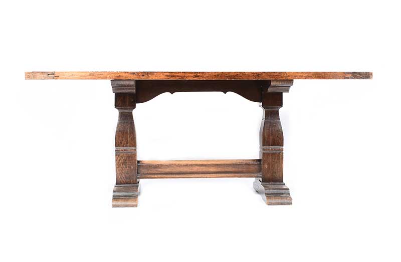 ANTIQUE OAK REFECTORY TABLE - Image 5 of 6