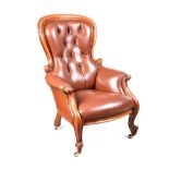 VICTORIAN MAHOGANY RUTLAND CHAIR