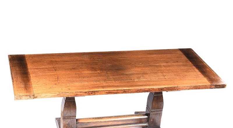 ANTIQUE OAK REFECTORY TABLE - Image 2 of 6