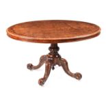 VICTORIAN OVAL WALNUT BREAKFAST TABLE