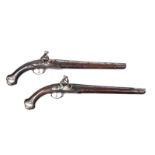 PAIR OF VICTORIAN FLINTLOCK PISTOLS