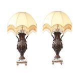 PAIR OF TABLE LAMPS & SHADES