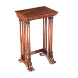 REGENCY ROSEWOOD NEST OF THREE TABLES