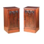 PAIR OF WILLIAM IV BEDSIDE PEDESTALS