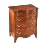 NINETEENTH CENTURY MAHOGANY SERPENTINE FRONT CHEST OF DRAWERS