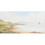 W.B. McBroom - THE COUNTY MAYO COAST - Watercolour Drawing - 7 x 13 inches - Signed