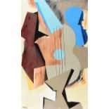 Gerald G. Beattie - GUITAR & TABLE - Oil on Canvas - 40 x 25 inches - Signed