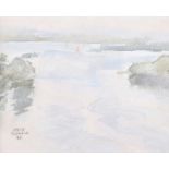 Mavis Thompson, ARUA - MAY EVENING, LOUGH ERNE - Watercolour Drawing - 7.5 x 9.5 inches - Signed