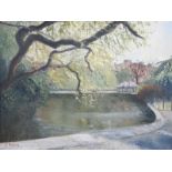 J. Holohan - SAINT STEPHEN'S GREEN, DUBLIN - Oil on Board - 12 x 16 inches - Signed