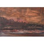 Ross Wilson, ARUA - THE CUTTS, OCTOBER - Oil on Board - 5 x 7 inches - Signed Verso