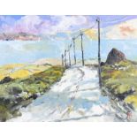 Hugh McIlfatrick - ROAD TO THE TURF - Acrylic on Board - 16 x 20 inches - Signed in Monogram
