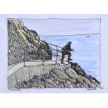 James Macintyre, RUA - BLACKHEAD PATH - Hand Coloured Print - 7 x 11 inches - Signed