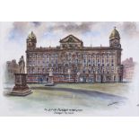 Joe O'Kane - THE SCOTTISH PROVIDENT INSTITUTION , DONEGALL SQUARE WEST, BELFAST - Watercolour
