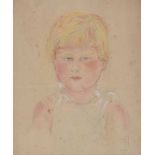 Sophia Rosamund Prager, RHA RUA - PORTRAIT OF A CHILD - Pastel on Paper - 11 x 9 inches - Signed