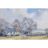 Darby Reid - FARM, COUNTY ANTRIM - Watercolour Drawing - 7 x 11 inches - Signed