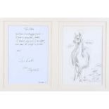 Raymond Piper, HRUA - THE LAMA - Pencil on Paper - 8 x 5.5 inches - Signed