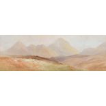 Joseph William Carey, RUA - BEN MARSCO, SLIGAHAN, SKYE - Watercolour Drawing - 10 x 28 inches -