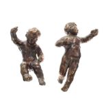 Hilary Bryson - PAIR OF PUTTI - Pair of Cast Bronze Sculptures - 8 x 5 inches - Unsigned