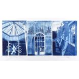 Jacqueline Stanley, HRHA - THE PALM HOUSE - Limited Edition Coloured Lithograph (10/25) - 13 x 27