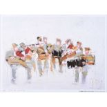 J.B. Vallely - THE HURLERS - Signed Limited Edition Print (3/50) - 20 x 13 inches - Signed