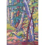 Evie Hone, HRHA - SUMMER WOODS - Gouache on Board - 13 x 10 inches - Signed