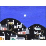 Patsy Dan Rodgers - MY ISLAND AT NIGHT - Oil on Board - 6 x 8 inches - Signed