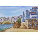 Joaquim Serrano - IN THE ALGARVE - Watercolour Drawing - 8 x 11 inches - Signed