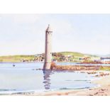 Samuel McLarnon UWS - CHAINE TOWER, LARNE, COUNTY ANTRIM - Watercolour Drawing - 6 x 8 inches -