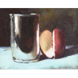 Lorraine Christie - JUG & FRUIT - Oil on Canvas - 8 x 10 inches - Signed