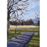 N. Roche - IN THE PARK - Oil on Canvas - 14 x 10 inches - Signed