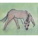 Irish School - HORSE - Pen & Ink Drawing with Watercolour Wash - 4 x 4.5 inches - Unsigned