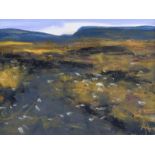 Hugh McIlfatrick - SIENNA BOG - Acrylic on Board - 7 x 9.5 inches - Signed in Monogram