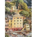 Hazel Jones - HARBOUR - Watercolour Drawing - 15 x 10 inches - Unsigned