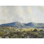 James Humbert Craig, RHA RUA - STACKING TURF, DONEGAL - Coloured Print - 14.5 x 19.5 inches -