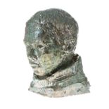 Hilary Bryson - HEAD OF A BOY - Glazed Terracotta Sculpture - 11 x 6 inches - Unsigned