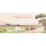 George W. Morrison - CONEMMA SUNSET - Watercolour Drawing - 7 x 14 inches - Signed