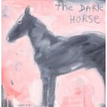 David Johnston - THE DARK HORSE - Oil on Board - 12 x 12 inches - Signed