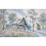 William Gibbs Mackenzie ARHA - THE OLD MILL - Watercolour Drawing - 4.5 x 7 inches - Signed