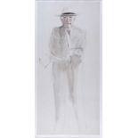 Neil Shawcross, RHA, RUA - STANDING PORTRAIT OF SEAMUS HEANEY - Limited Edition Lithograph (163/195)