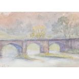 Joseph William Carey, RUA - BRIDGE IN THE GLENS - Watercolour Drawing - 4.5 x 6.5 inches - Signed in