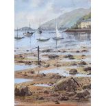 Hazel Jones - PORTAFERRY - Watercolour Drawing - 14 x 10 inches - Signed