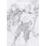 Martin Hassen - THE DANCER - Pencil on Paper - 15 x 10 inches - Signed