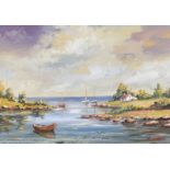 Darin Paul - STRANGFORD LOUGH, COUNTY DOWN - Oil on Board - 13 x 19 inches - Signed