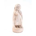 Sophia Rosamund Praeger, HRHA, HRUA - THE OLD SHAWL - Waxed Moulded Plaster Sculpture - 8.5 x 3