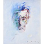 Con Campbell - SAMUEL BECKETT - Oil on Board - 12 x 10 inches - Signed