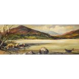 Kenneth Webb, RUA - SUNSHINE & SHADOW, BALLYNAHINCH - Oil on Canvas - 16 x 40 inches - Signed